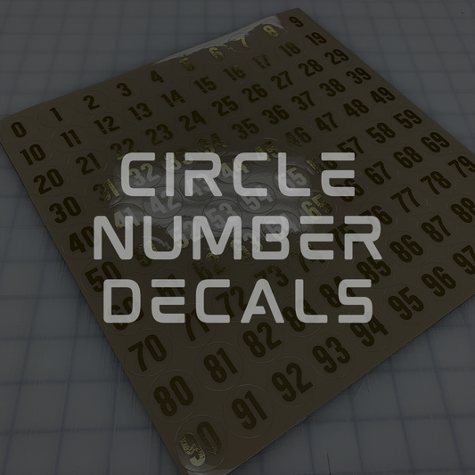 Circle Number Decals | Football, Baseball & Softball