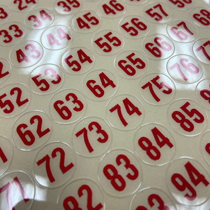 Circle Number Decals | Football, Baseball & Softball