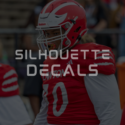 Oversized Football Helmet Silhouette Decals