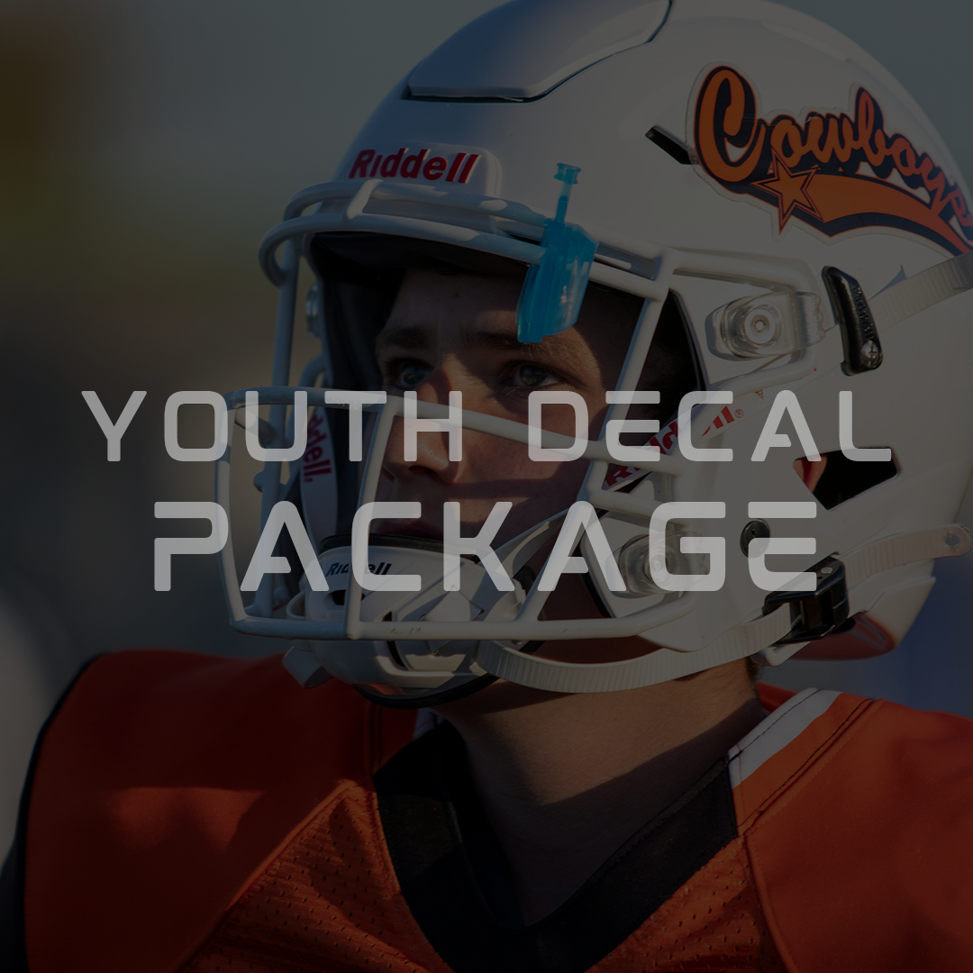 Youth Football Helmet Decal Package