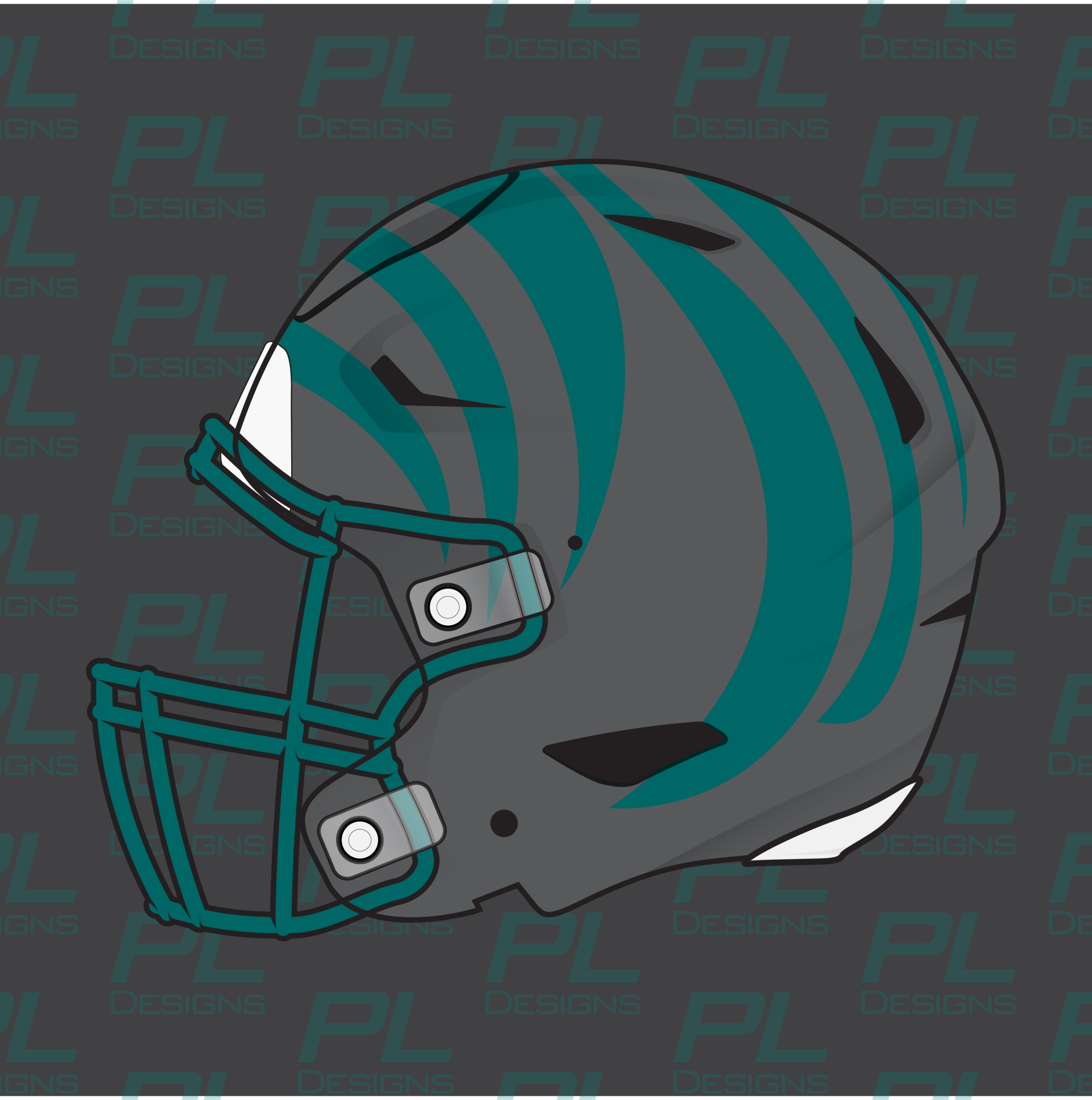 Football Helmet Side Decals – Tiger Stripes – Game Day Skinz